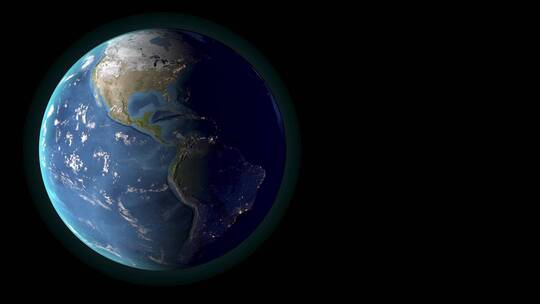 4K地球日夜自转动画视频素材