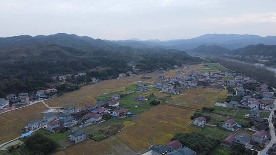 航拍 美丽 乡村 农村 自建房 农业种植