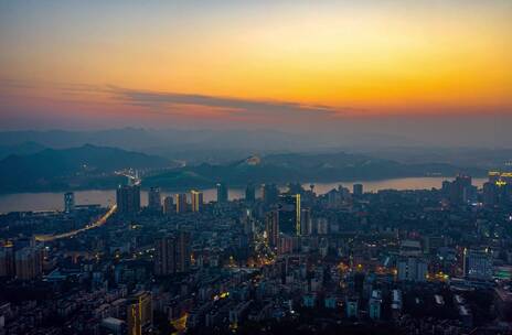 湖北宜昌航拍延时 夜景延时 延时