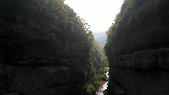 峡谷 古蜀道 航拍 七里峡 4k视频素材模板下载