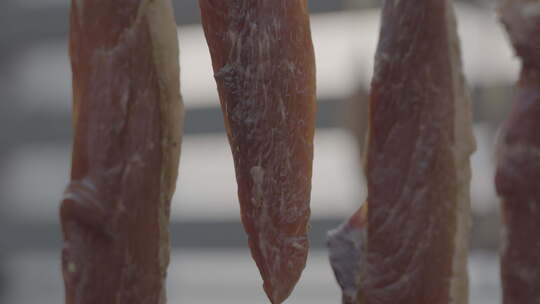 腊肉 晒制腊肉视频素材模板下载