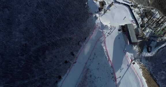 崇礼滑雪场雪山4k