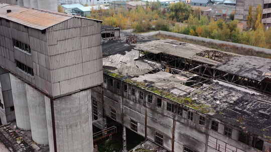 废弃的旧工厂。