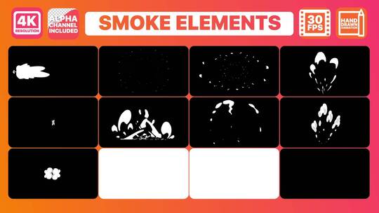 创意简单烟雾效果动画展示AE模板