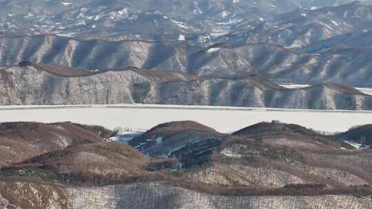 青山沟浑江冬季航拍