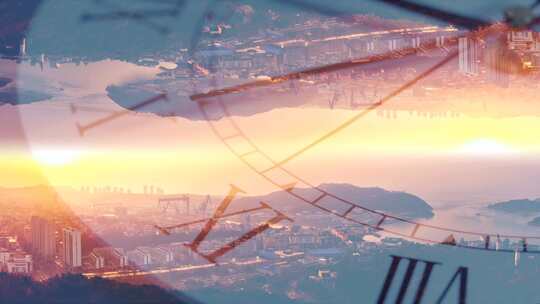 时间流逝城市光影时钟意向空镜合集