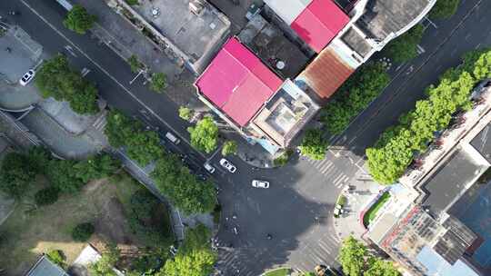 航拍鹰潭城市建设城市风光