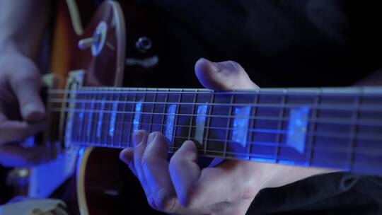 吉他手弹奏视频素材模板下载