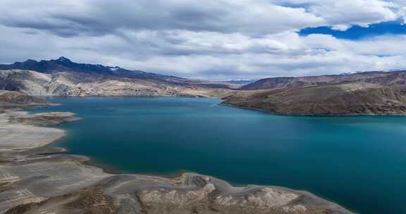 （延时）新疆塔县班迪尔湖下板地水库航拍