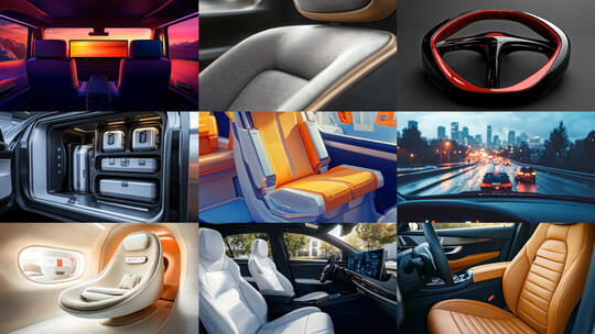 汽车内饰黑科技材料高科技智能座舱6高清在线视频素材下载