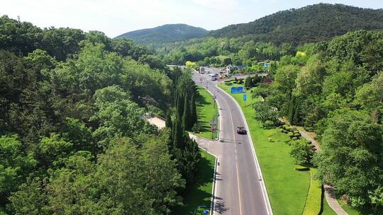 超美的跑车在海边公路 大连棒棰岛景区