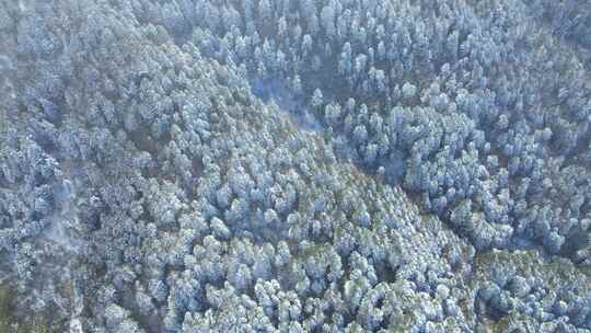 4K冬季山峰雪景大山自然风光航拍视频