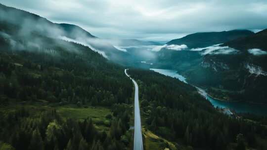 森林树林阳光航拍ai素材原创