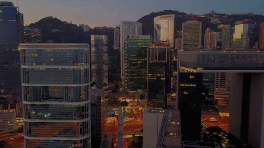 香港航拍大景香港湾金融中心都市圈1