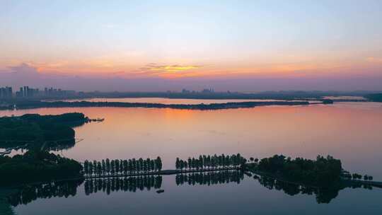 【航拍延时】东湖听涛景区日出04