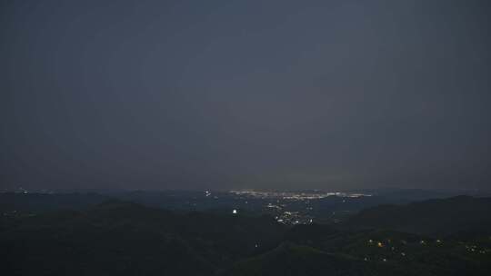 德清莫干山天空雷暴云闪电夜景延时