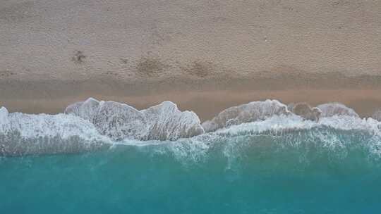 海滩，海浪，天线，地中海