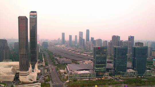 南京市河西中央商务区航拍风光