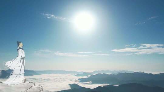 中国风古诗词朗诵通用背景视频古风背景