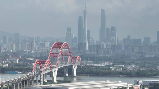 广州番禺区新光大桥视频素材模板下载
