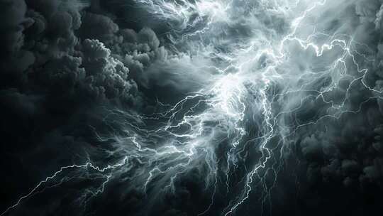 乌云密布闪电特效素材