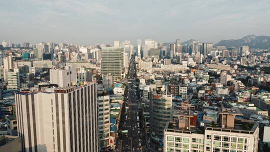 韩国首尔城市航拍