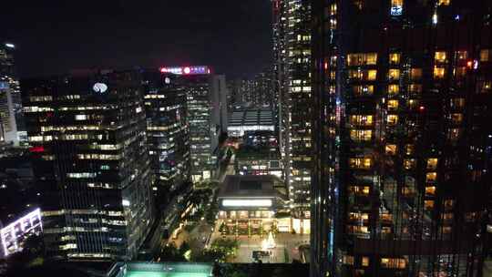 深圳城市夜景航拍空镜