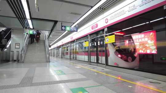 杭州下沙地铁开启进站出站全过程视频素材模板下载