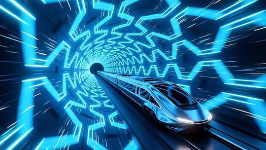 超级高铁隧道穿梭4K