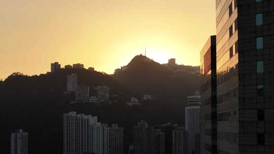 香港维多利亚港航拍