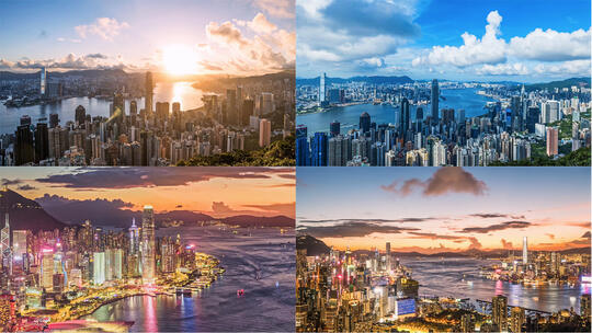 【4K合集】香港航拍香港延时香港夜景