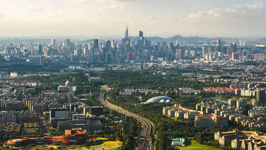 大气震撼 南京古今对照航拍全景