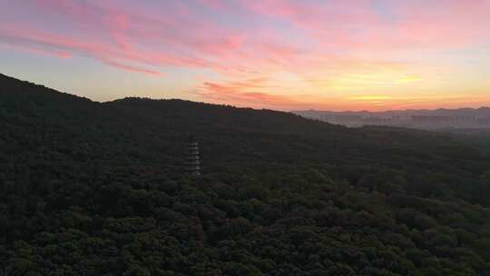 灵谷寺 中山陵风景区 南京秋天 灵谷寺朝霞