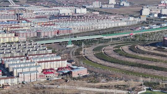 内蒙古乌兰察布市航拍空镜