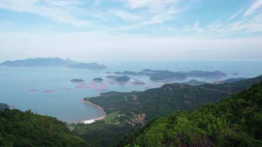 福建宁德霞浦近海养殖风景航拍