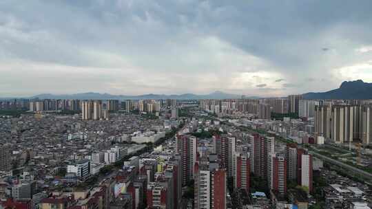 广西贵港城市风光贵港建设航拍