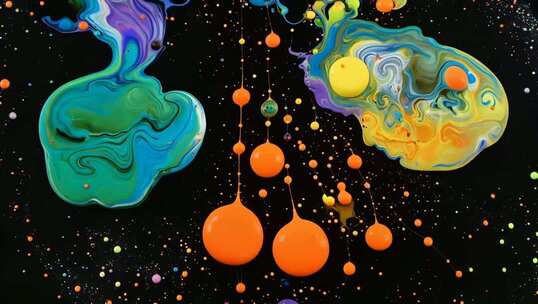 彩色液体抽象艺术素材