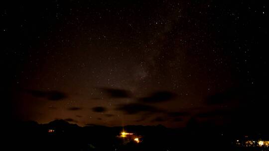 夜晚的星空时光流逝