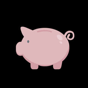 小猪存钱罐【透明背景】