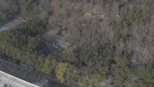 湖北武汉被树木覆盖的房屋山丘航拍