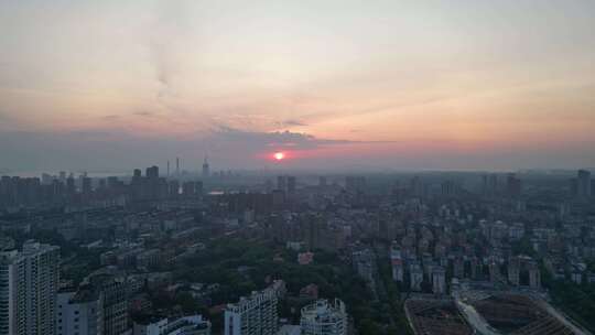 江西九江日出九江大景航拍