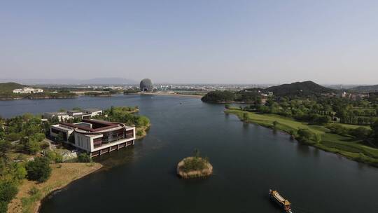 雁栖湖夏季风光常规视频