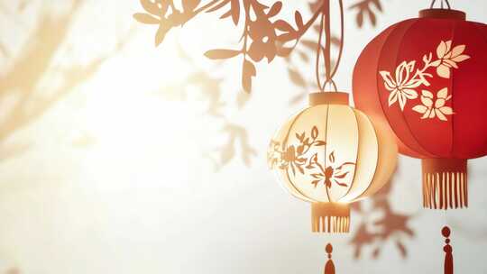 中式灯笼特写