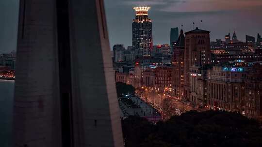 上海外滩城市建筑夜景