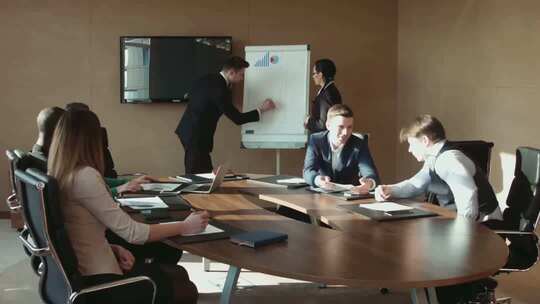商业交流项目探讨项目合作办公室开会