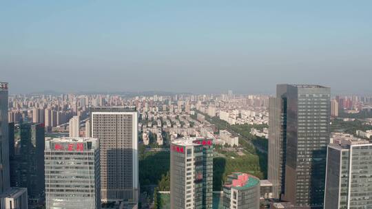 山东省淄博CBD高楼群视频素材模板下载