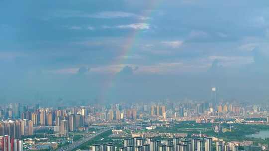 航拍昆明城市彩虹