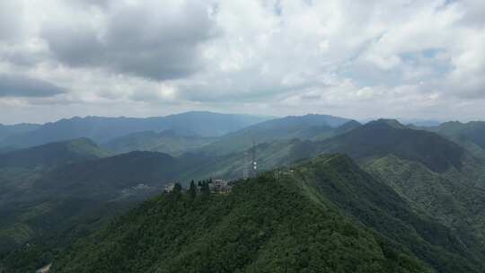 航拍江西井冈山景区大山森林