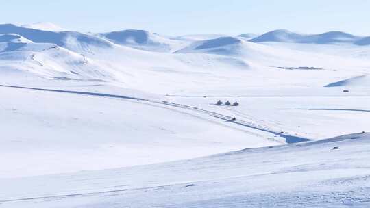 4K呼伦贝尔莫日格勒河雪原航拍3