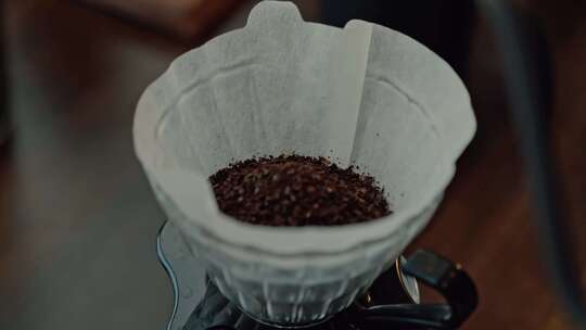 滴漏咖啡 咖啡滤纸视频素材模板下载